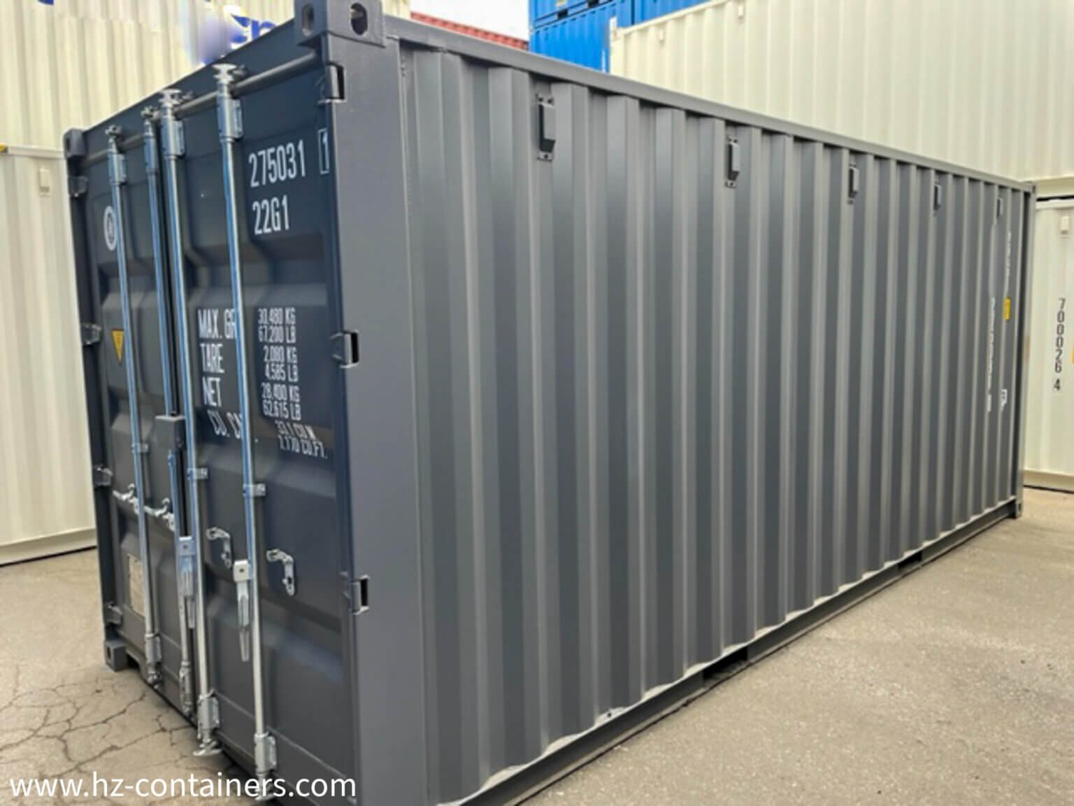 Nuevo contenedor marítimo de 20 pies.